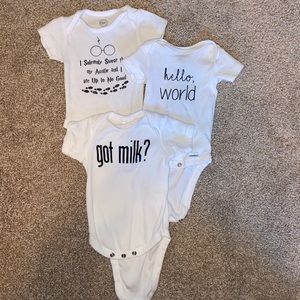 Bundle of (3) NB Onesies